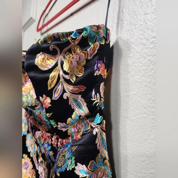 Vici Olia Ganni Jacquard Strapless Midi Dress Black NWT Wedding Party Guest - Picture 8 of 11